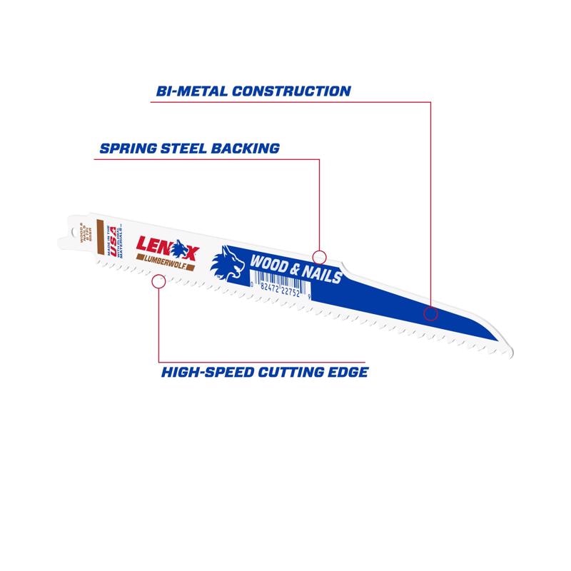 RECIP SAW BLADE 9" 6T