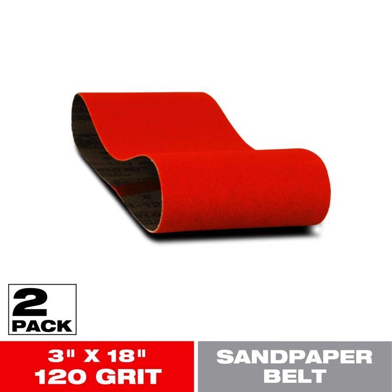 SAND BELT 3"X18"120G 2PK