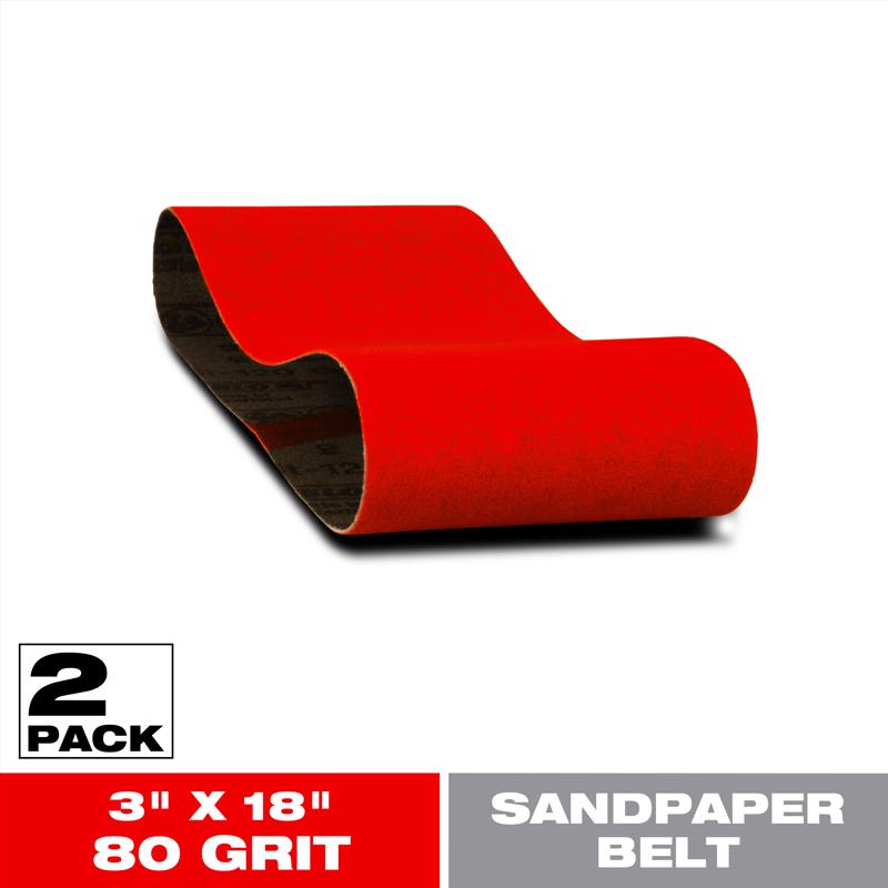SAND BELT 3"X18" 80G 2PK