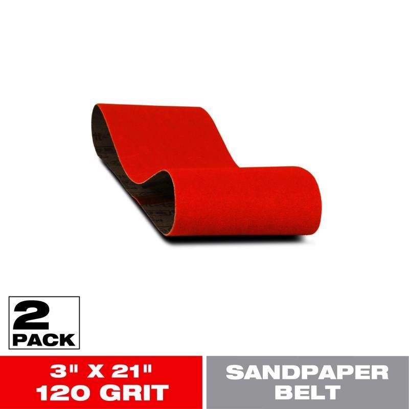 SAND BELT 3"X21"120G 2PK