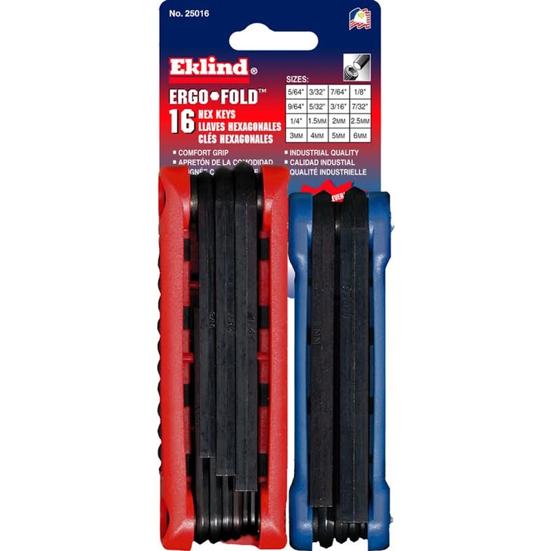 HEX KEY SET MET&SAE 16PC