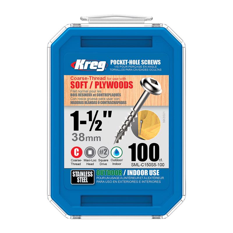 PKTSCRW 1.5" 100CT C-SS