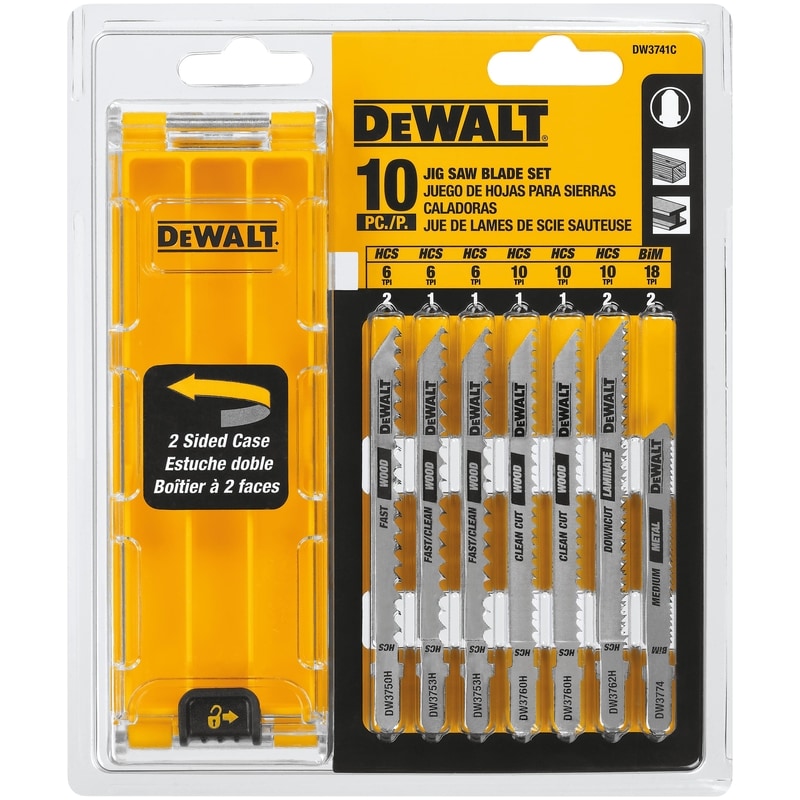DW JIGSAW BLADE SET 10PC