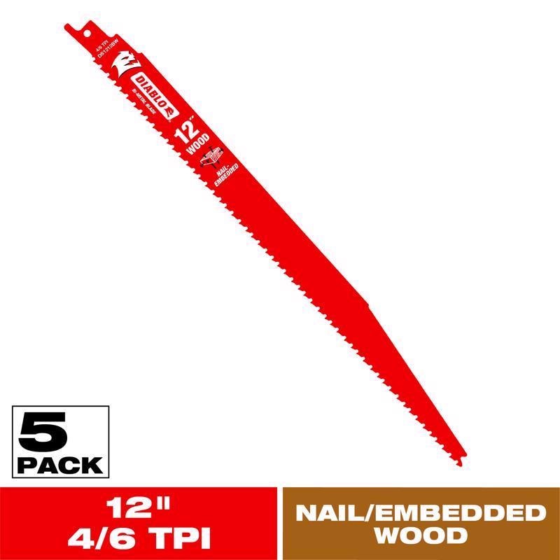 RECIP BLD 4/6TPI 12" 5PK