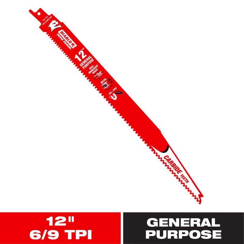 RECIP SAW BLADE 12" 6/9TPI