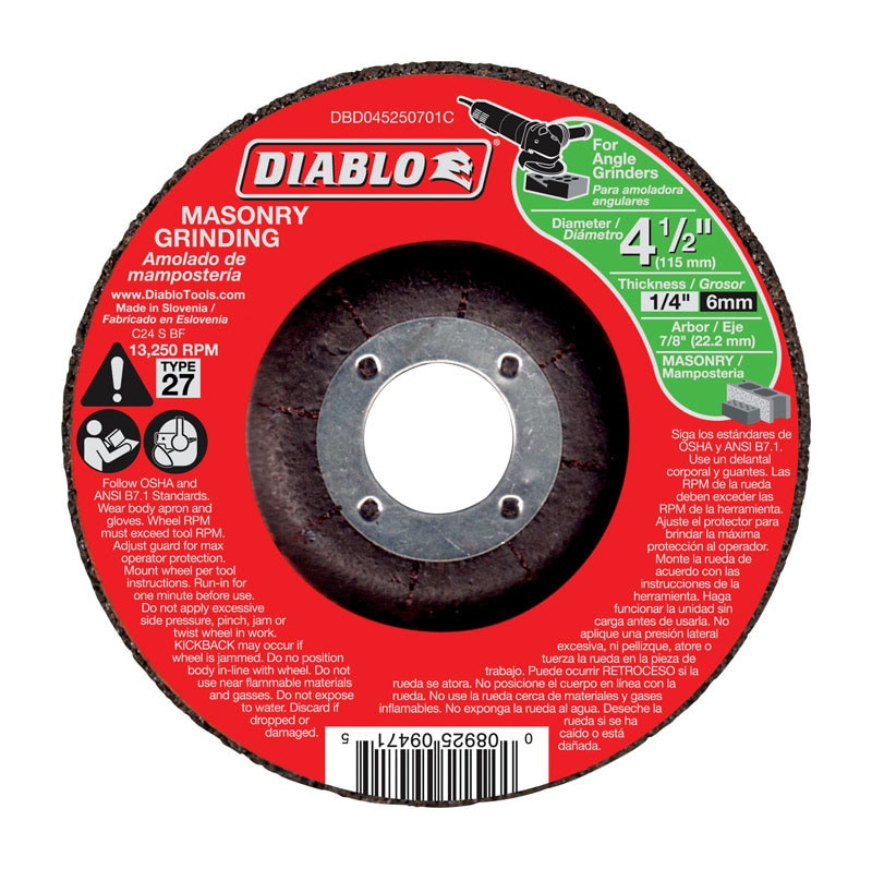MASONRY GRND DISC 4-1/2"