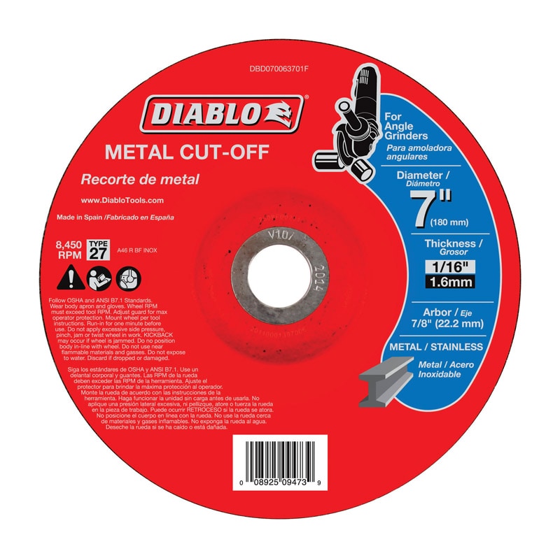 METAL CUTOFF DISC 7" DC
