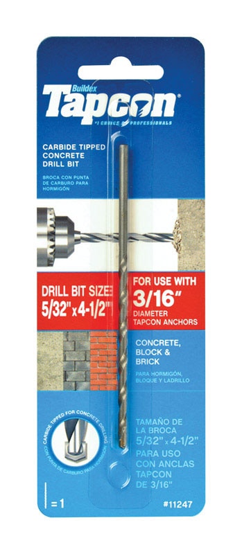 TAPCON DRLBIT 5/32X4.5"