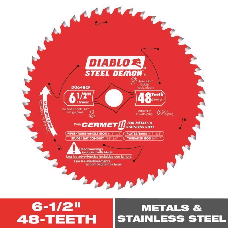 SAW BLADE 6.5"48T METAL