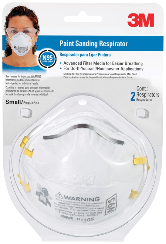 3M N95 RESPIRATOR 2PK SM