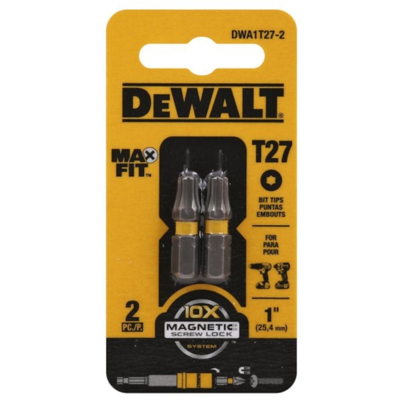 DW T27 BIT 1" 2PK
