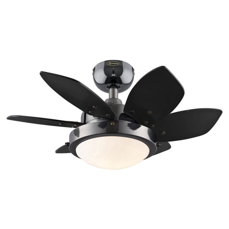 CEILING FAN BLK 12.13"H