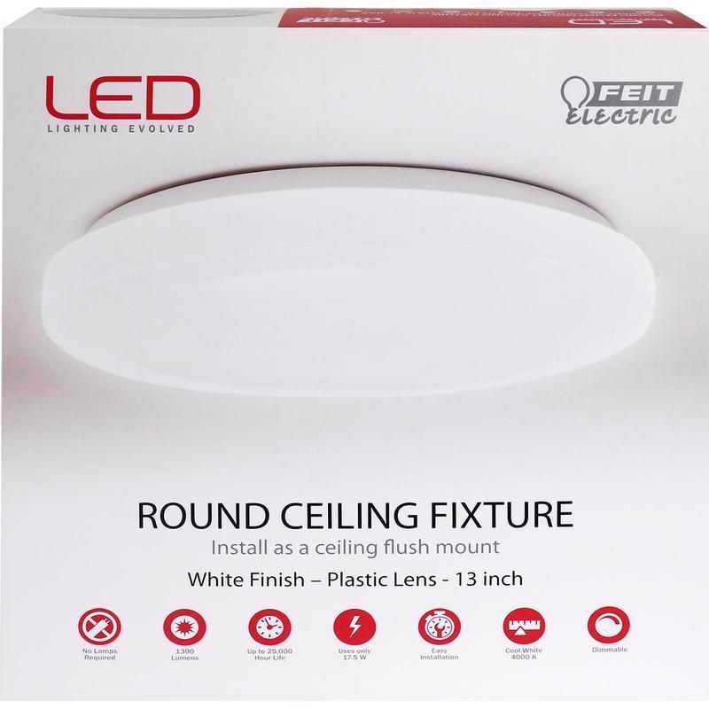 LED RND FIXTURE WHT 13"