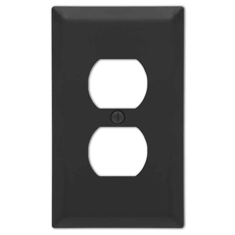 WALLPLATE CNTRY DUP BLK
