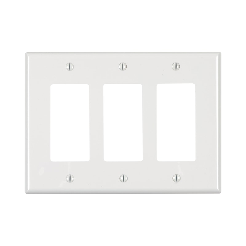 WALL PLATE WHITE 3GANG