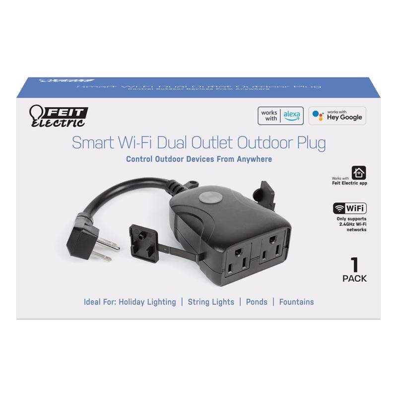 PLUG SMART OUTDR BLK 1PK