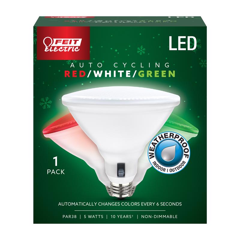 LED PAR38 E26 R/W/G 6W