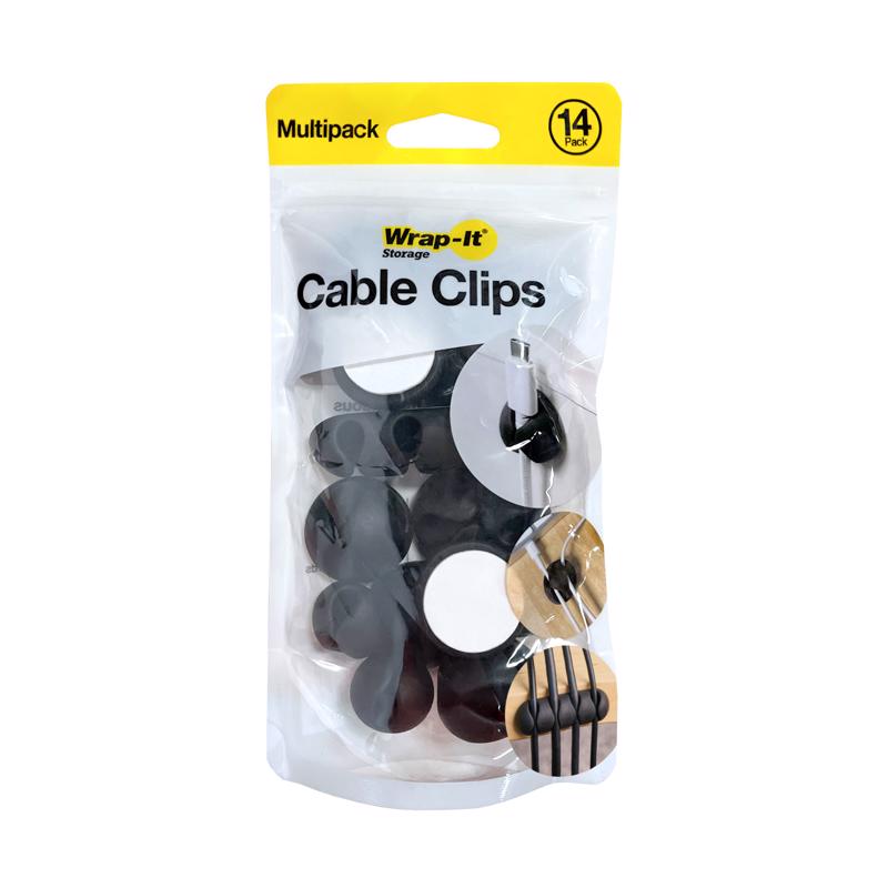 CABLE CLIP SILICONE BLK