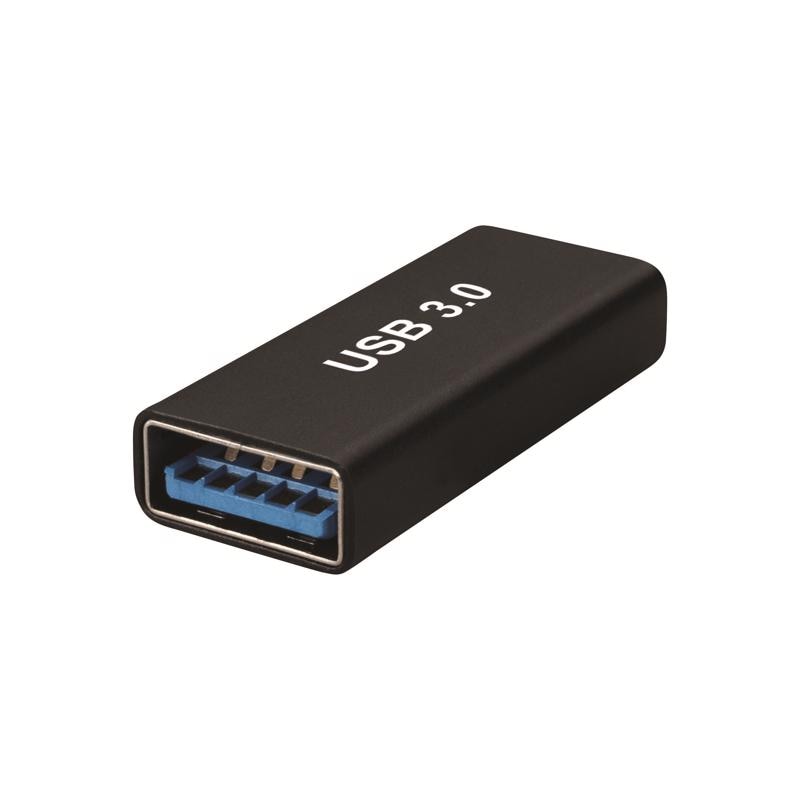 COUPLER USB FEMALE BLK