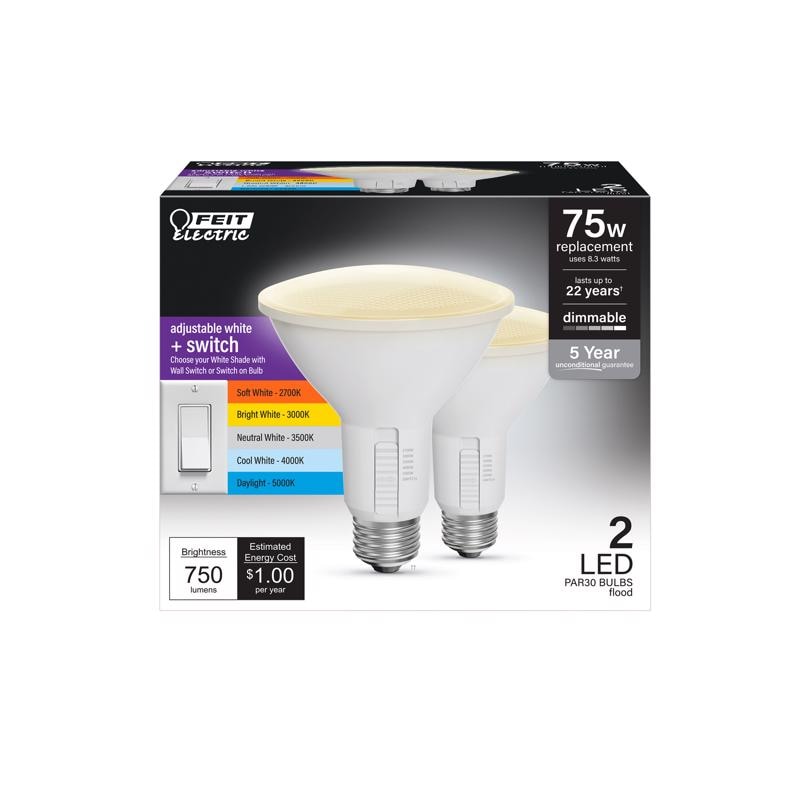 LED BULB PAR30 75W 2PK
