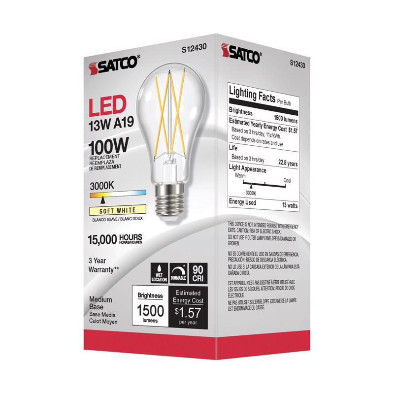 FLMNT LED A19E26 SW 100W