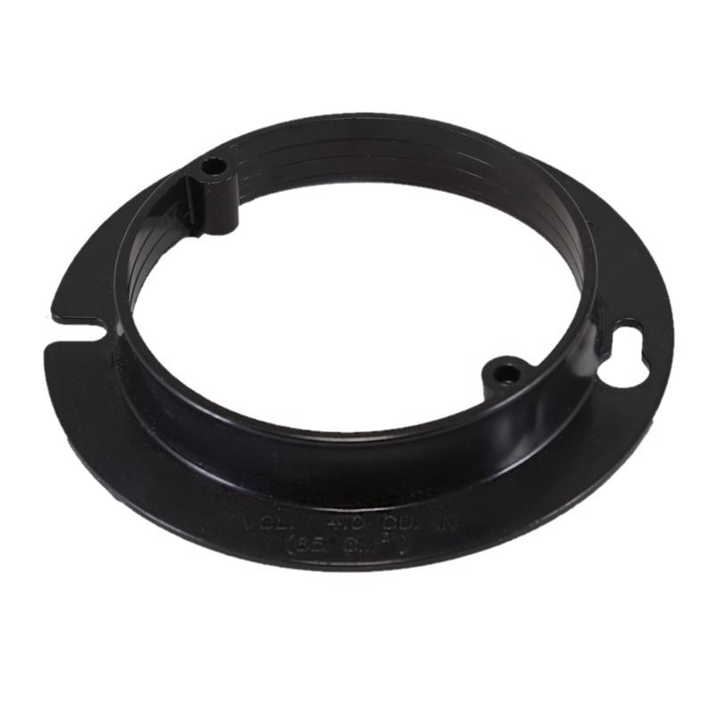 MUD RING RND PVC BLK 4"