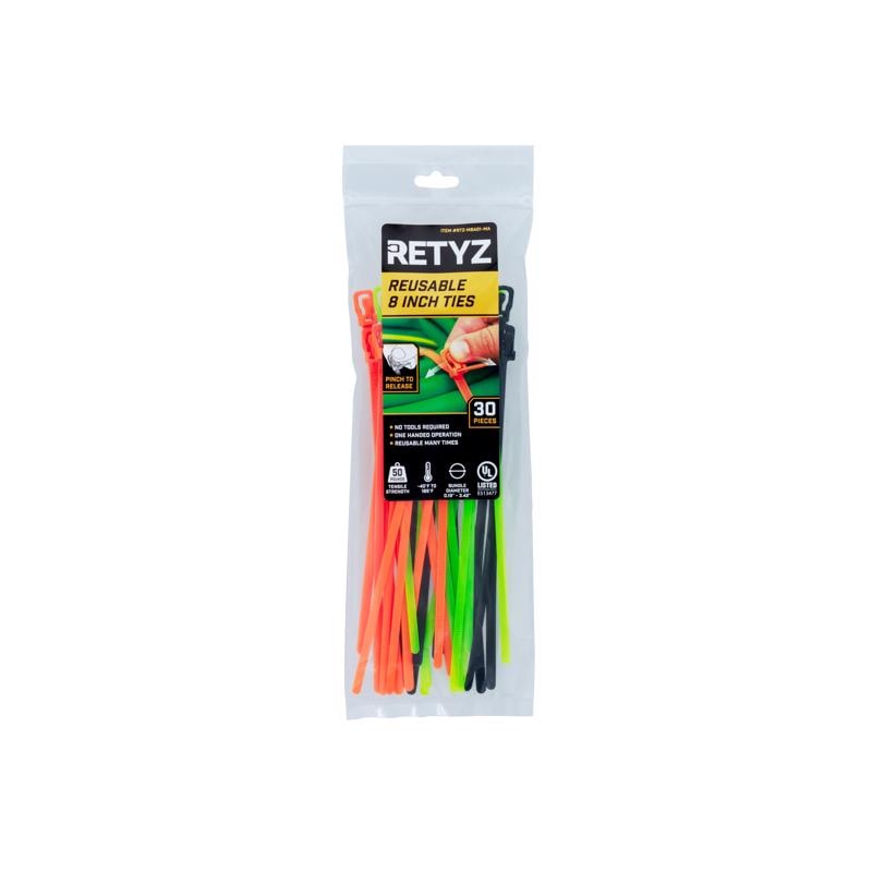 CABLE TIE ASSRTD 8" 30PK