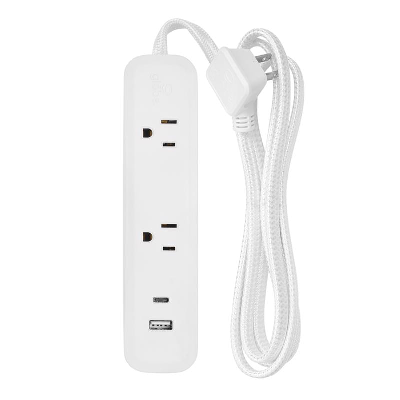 POWER STRIP INDR WHTE 6'