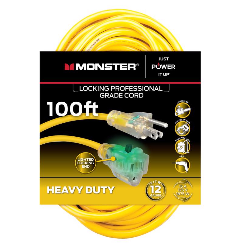 EXTNS CORD OTDR YLW 100'