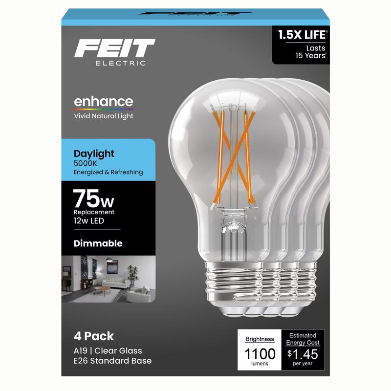 FT LED A19 DL 75W 4PK