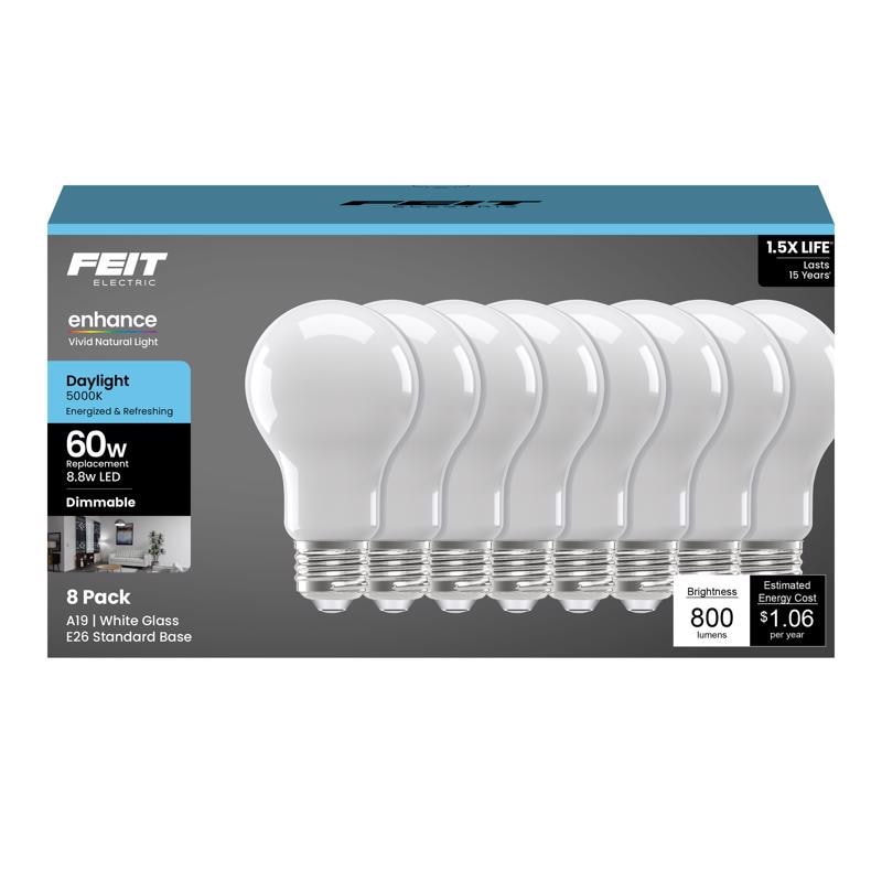 FT LED A19 DL 60W 8PK