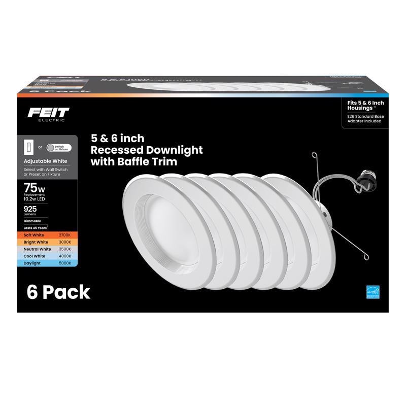 RCS DNLT LED 75W WHT 6PK