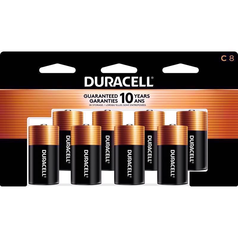 BATTERIES ALKALINE C 8PK