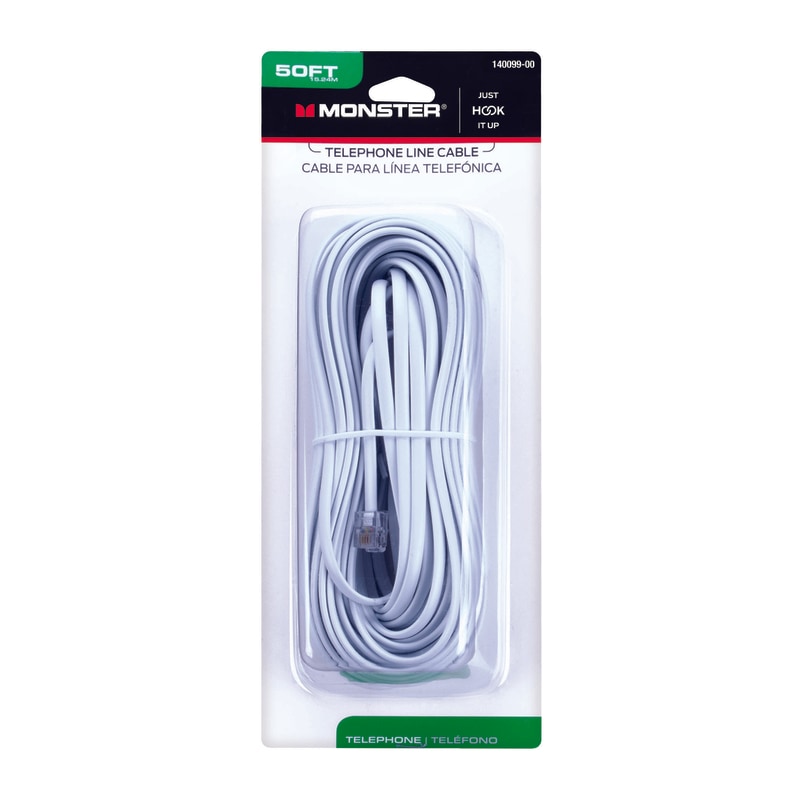 TLPHON LIN CABL 50'L WHT