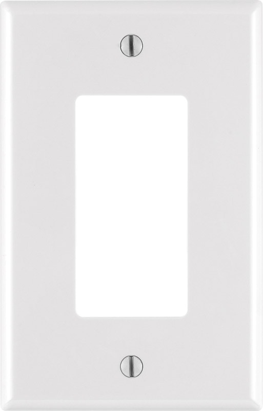 WALLPLAT1G GFCI DECOR WH
