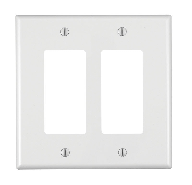 WALLPLAT2G GFCI DECOR WH
