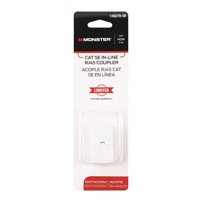 COUPLER CAT5 IN-LINE WHT