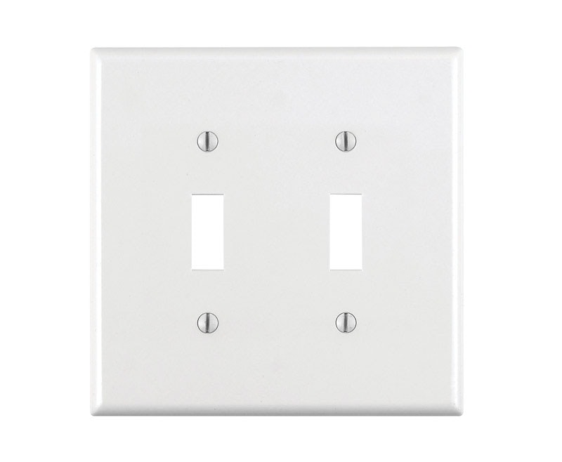 WALLPLATE 2G TOGGLE WH