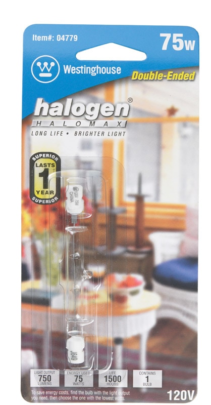 BULB HALOGEN 75W 2END T3