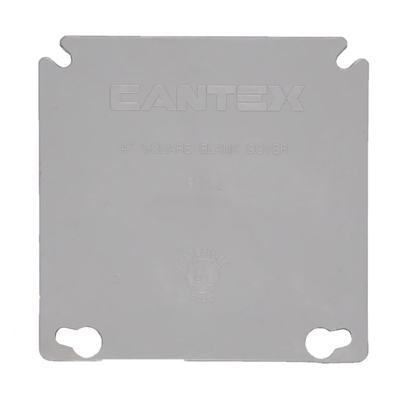 BLANK COVER PVC SQ 4"