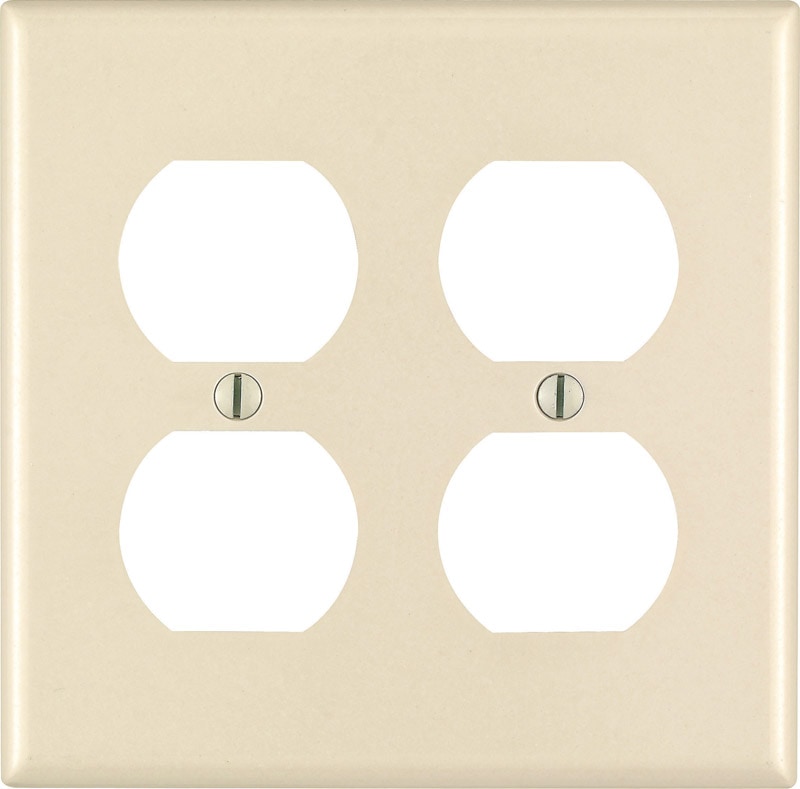 WALLPLT 2G DUPLEX LT ALM