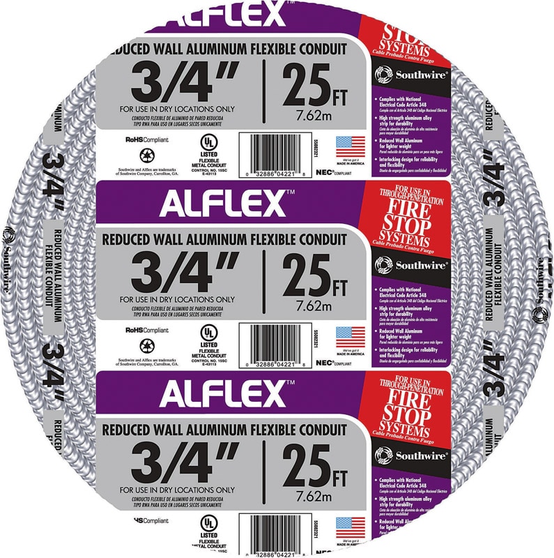 CONDUIT FLEXALUM 3/4X25