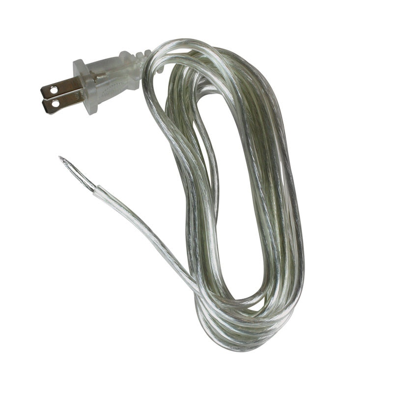 LAMP CORD 8' SILVER PK/1