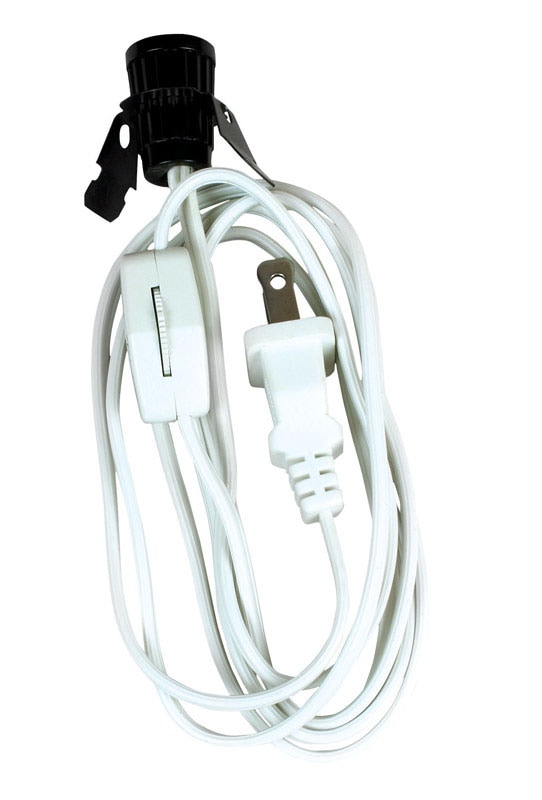 LAMP CORD SET 6' WHITE
