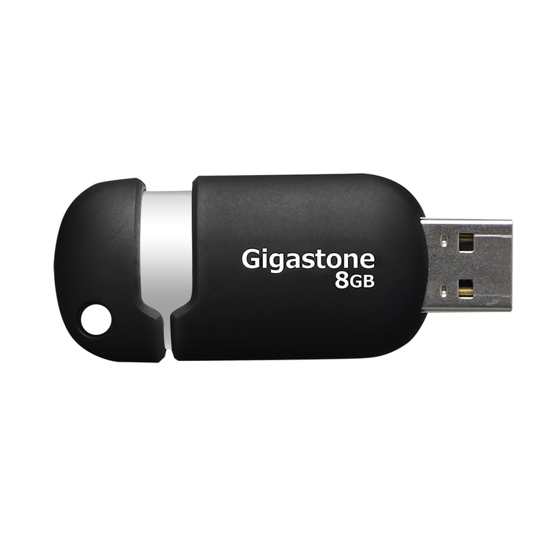 FLASH DRIVE BLK/SLV 8GB