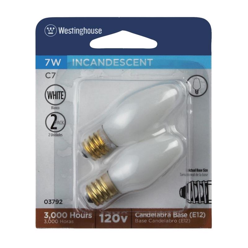 BULB NITELT WH 7W/C7 2PK