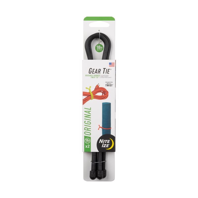 GEAR TIE 18" BLACK 2 PK
