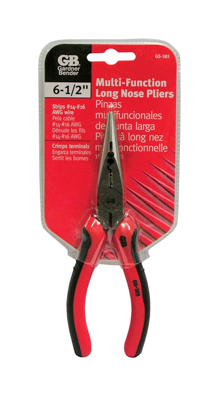 PLIERS LG NOSE6.5"W/CUTR