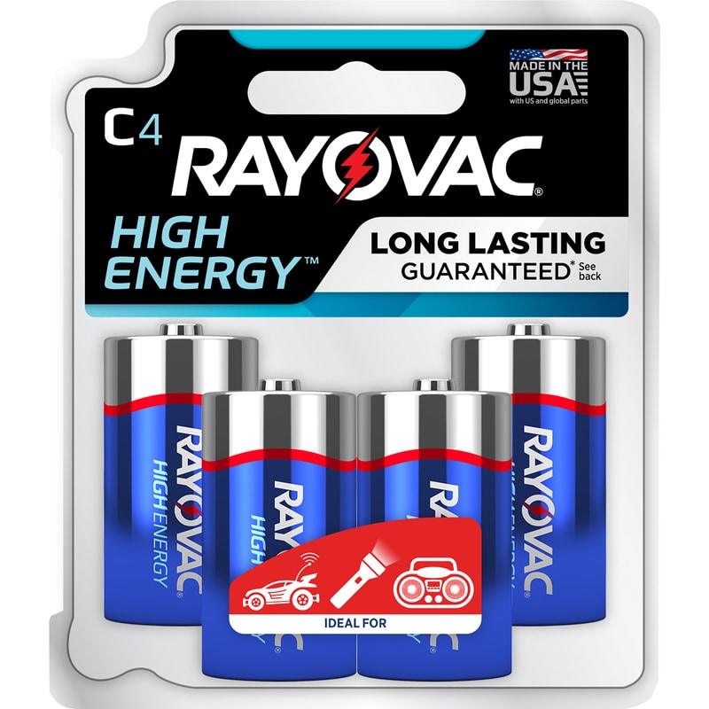 BATTERY  ALKALINE C 4PK