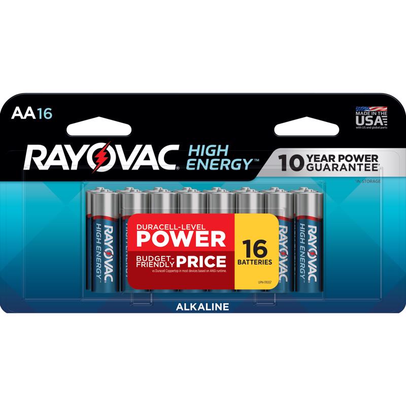 BATTERY ALKALINE AA 16PK